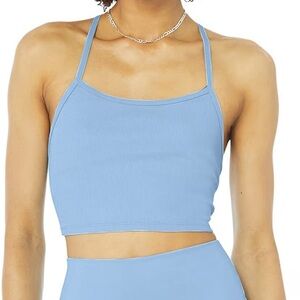 ALO | Light Blue Ribbed Top